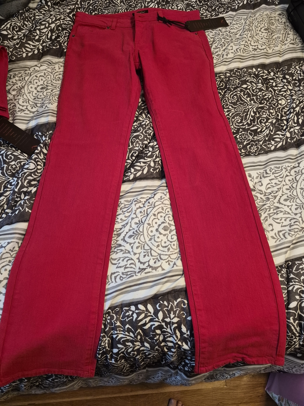 Women’s Red Straight-Leg Jeans